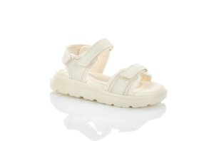 Бежевые сандалии спорт-шик для девочки