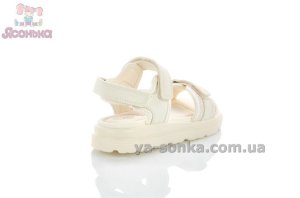 Бежевые сандалии спорт-шик для девочки