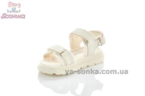 Бежевые сандалии спорт-шик для девочки