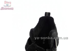 Черные кроссовки с флисом для мальчика