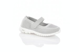 Текстильные слипоны серого цвета девочкам